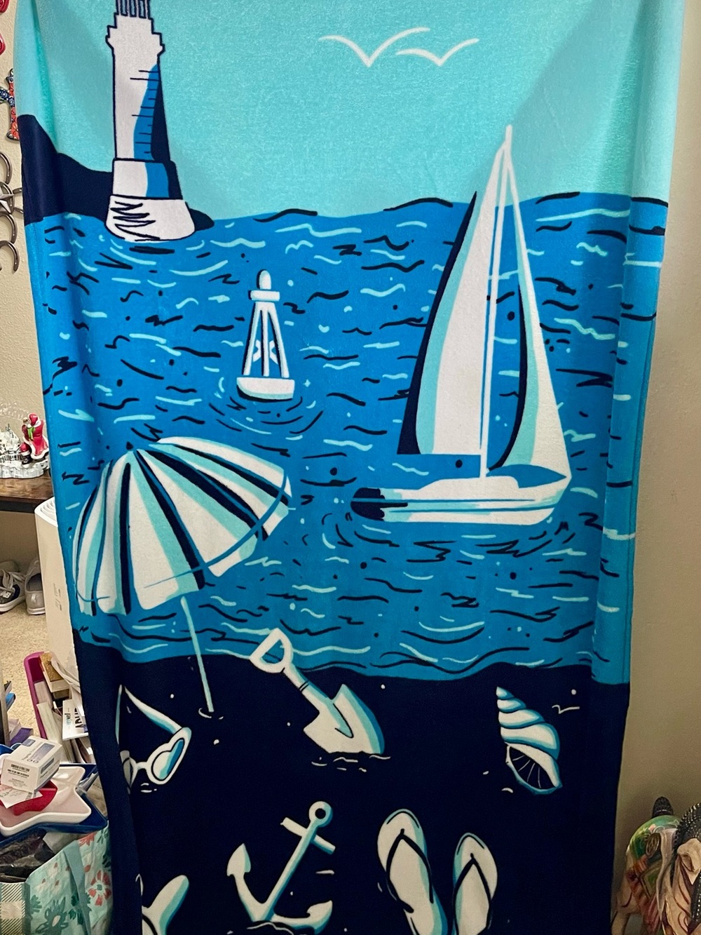 Vera Bradley Shore Enough Plush Fleece Blanket- 80” x 50”